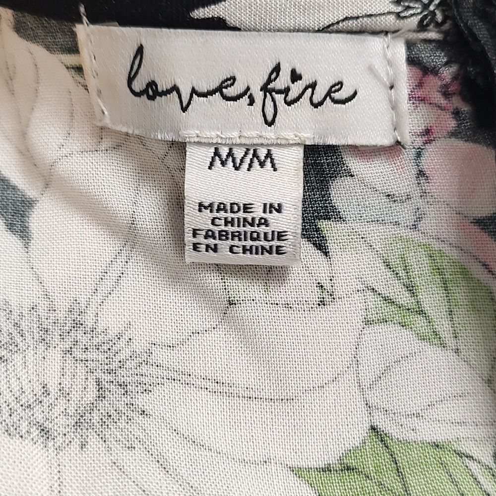 Love Fire floral long romper jumpsuit Sz M - Picture 8 of 8